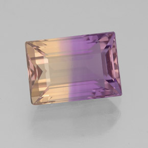 Amétrine bicolore naturelle baguette, 2,85 ct, VVS-VS