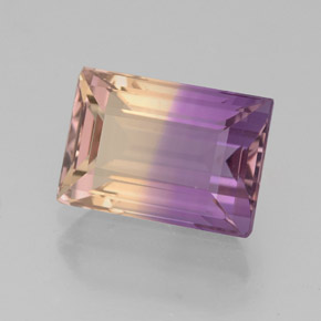 Amétrine bicolore naturelle baguette, 2,85 ct, VVS-VS