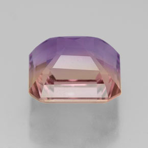 Amétrine bicolore naturelle taille émeraude, 4,78 ct, VS