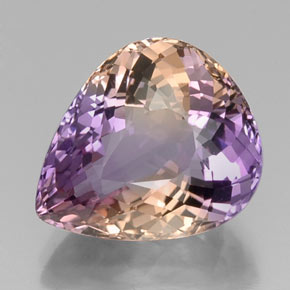Amétrine bicolore naturelle en forme de poire, 13,01 ct, VVS