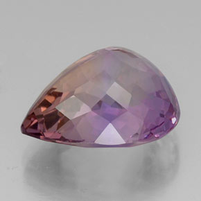 Amétrine bicolore naturelle en forme de poire, 13,01 ct, VVS