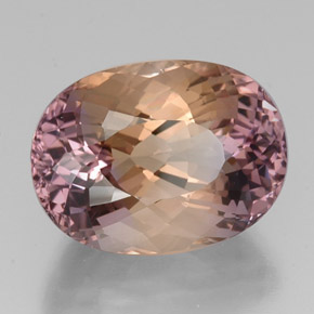 Amétrine bicolore naturelle coupe ovale, 19,41 ct, VVS