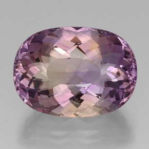 Amétrine bicolore naturelle coupe ovale, 19,15 ct, IF