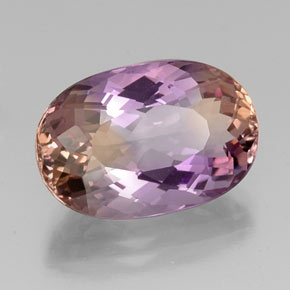 Amétrine bicolore naturelle coupe ovale, 12,46 ct, VVS