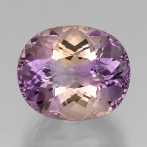 Amétrine bicolore naturelle coupe ovale, 14,07 ct, VVS
