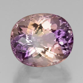 Amétrine bicolore naturelle coupe ovale, 14,07 ct, VVS