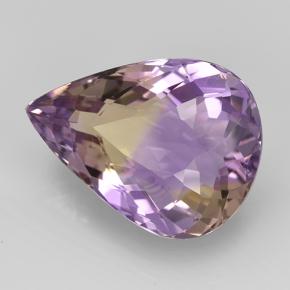 Amétrine bicolore naturelle en forme de poire, 14,61 ct, VS