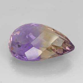 Amétrine bicolore naturelle en forme de poire, 14,61 ct, VS