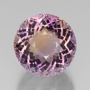 Amétrine bicolore naturelle coupe roude, 13,98 ct, VVS