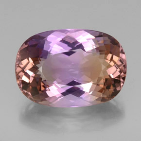 Amétrine bicolore naturelle coupe ovale, 25,08 ct, VVS