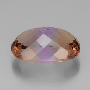 Amétrine bicolore naturelle coupe ovale, 25,08 ct, VVS