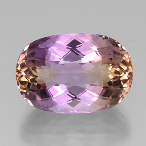 Amétrine bicolore naturelle coupe ovale, 16,93 ct, VS