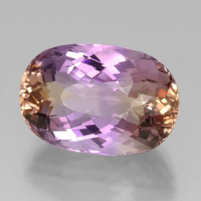 Amétrine bicolore naturelle coupe ovale, 16,93 ct, VS