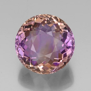 Amétrine bicolore naturelle coupe roude, 16,30 ct, VVS