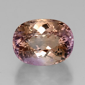 Amétrine bicolore naturelle coupe ovale, 11,43 ct, VVS