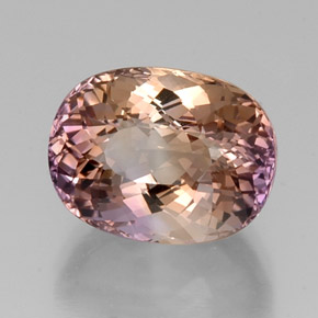 Amétrine bicolore naturelle coupe ovale, 11,43 ct, VVS