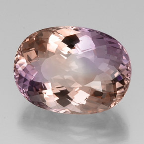 Amétrine bicolore naturelle coupe ovale, 17,90 ct, IF