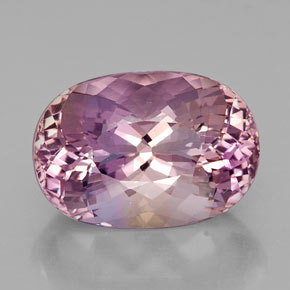 Amétrine bicolore naturelle coupe ovale, 15,10 ct, VVS