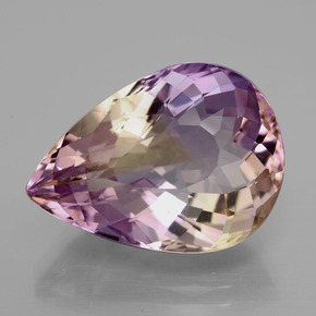 Amétrine bicolore naturelle en forme de poire, 13,77 ct, VVS