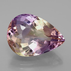 Amétrine bicolore naturelle en forme de poire, 13,77 ct, VVS