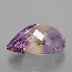 Amétrine bicolore naturelle en forme de poire, 13,77 ct, VVS