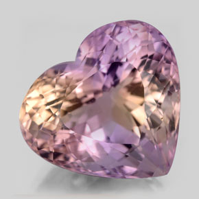 Amétrine bicolore naturelle forme de coeur, 16,08 ct, VS