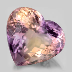 Amétrine bicolore naturelle forme de coeur, 16,08 ct, VS