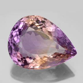 Amétrine bicolore naturelle en forme de poire, 13,91 ct, VS