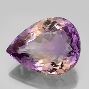 Amétrine bicolore naturelle en forme de poire, 13,91 ct, VS