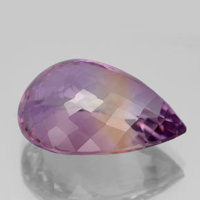 Amétrine bicolore naturelle en forme de poire, 13,91 ct, VS