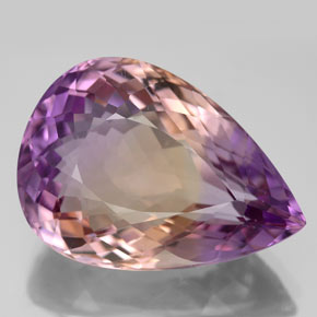 Amétrine bicolore naturelle en forme de poire, 15,99 ct, VS