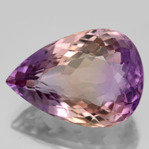 Amétrine bicolore naturelle en forme de poire, 15,99 ct, VS