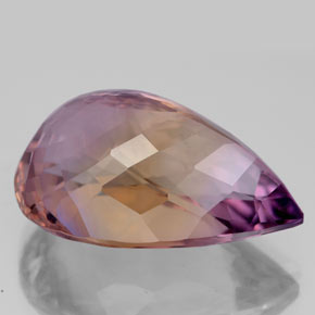 Amétrine bicolore naturelle en forme de poire, 15,99 ct, VS