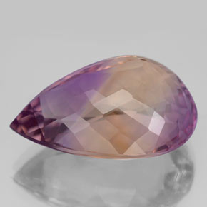 Amétrine bicolore naturelle en forme de poire, 16,46 ct, VVS