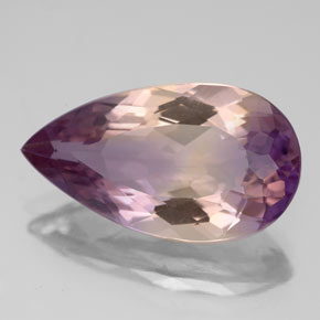 Amétrine bicolore naturelle en forme de poire, 6,36 ct, VVS