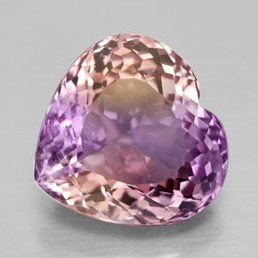Amétrine bicolore naturelle forme de coeur, 9,41 ct, VS