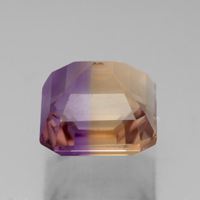 Amétrine bicolore naturelle taille émeraude, 5,47 ct, VS-SI