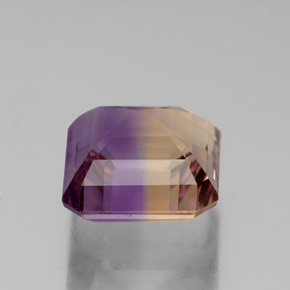 Amétrine bicolore naturelle taille émeraude, 4,36 ct, VS