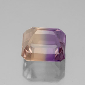 Amétrine bicolore naturelle taille émeraude, 3,53 ct, VS