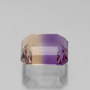 Amétrine bicolore naturelle taille émeraude, 2,97 ct, VS