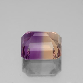 Amétrine bicolore naturelle taille émeraude, 3,11 ct, VVS