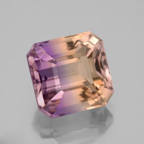 Amétrine bicolore naturelle taille émeraude, 5,98 ct, VVS-VS