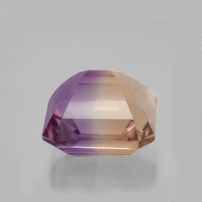Amétrine bicolore naturelle taille émeraude, 5,98 ct, VVS-VS