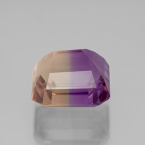Amétrine bicolore naturelle taille émeraude, 4,48 ct, VS