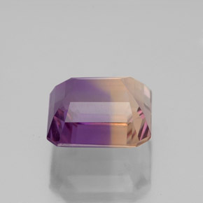Amétrine bicolore naturelle taille émeraude, 4,26 ct, VVS-VS