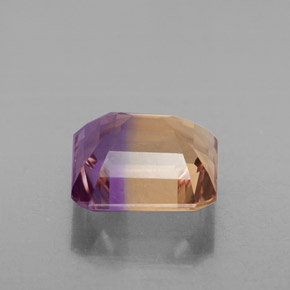 Amétrine bicolore naturelle taille émeraude, 4,37 ct, VS