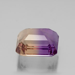 Amétrine bicolore naturelle taille émeraude, 4,01 ct, VVS