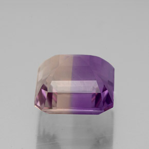 Amétrine bicolore naturelle taille émeraude, 4,74 ct, VVS-VS
