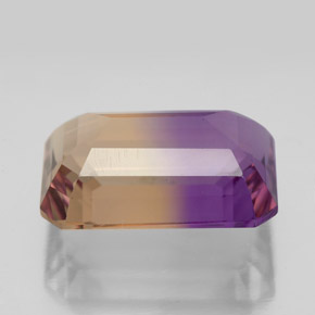 Amétrine bicolore naturelle taille émeraude, 10,42 ct, VVS