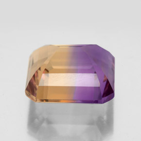 Amétrine bicolore naturelle taille émeraude, 9,94 ct, VS